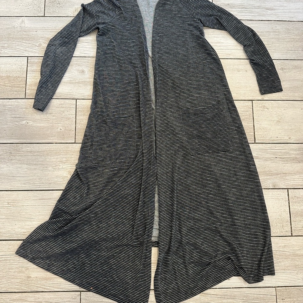 Black and white Striped Long Sarah lularoe Cardigan